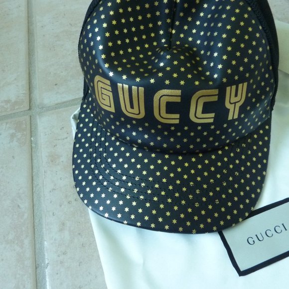 GUCCI Moons Rap 'Guccy' Logo Star Baseball Cap (L) - Picture 9 of 13